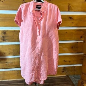 Tahari linen tunic dress.  1X.